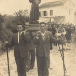 BE 28 San Lourenzo. Diante, á esquerda, Paco do Rulo; á dereita o Barroso. 1950